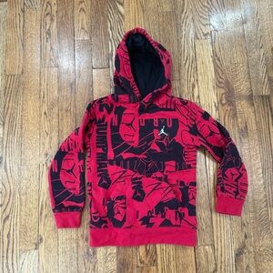 Jordan Red Boys Graphic Hoodie - Size 6